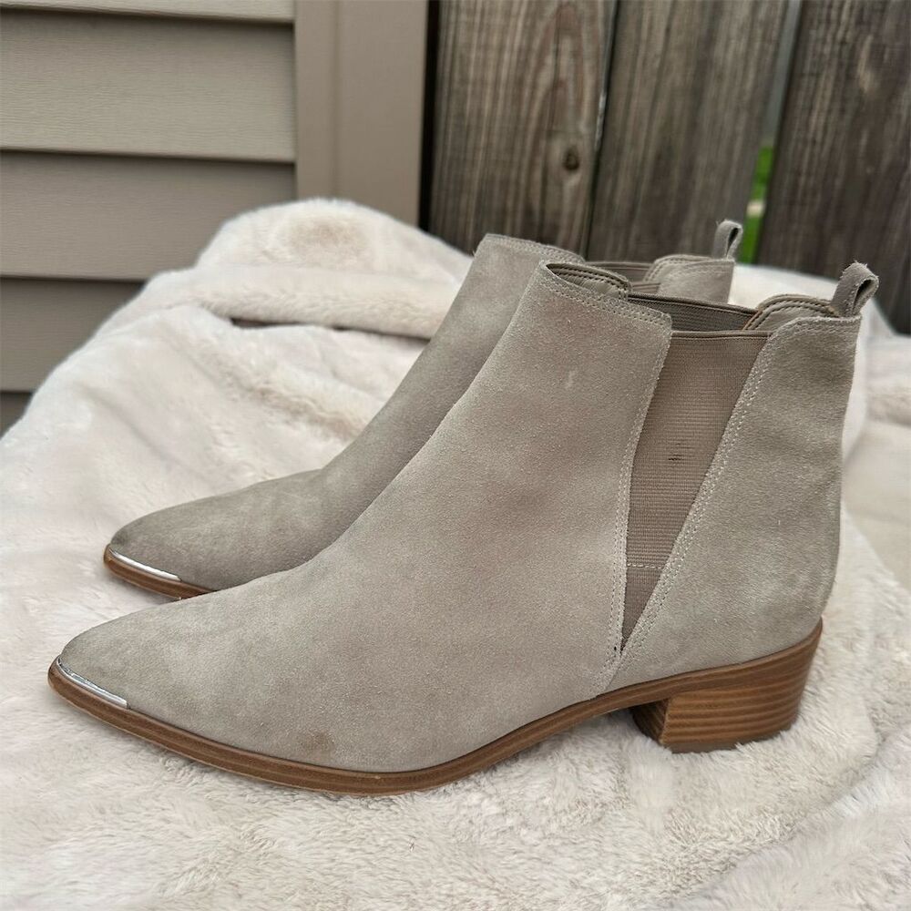 Marc Fisher Women's Chelsea Bootie Size 8.5 Pointed Toe Block Heel